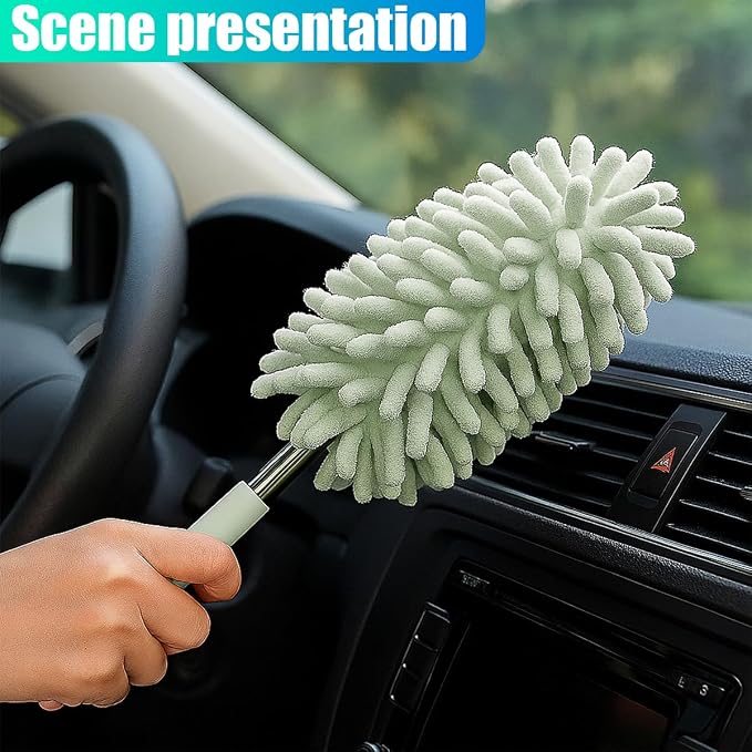 2PCS Car Interior Duster with Extension Pole – Washable Microfiber Dusters - Image 6