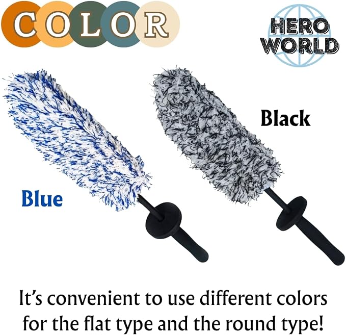Soft Wheel Cleaning Brush, Metal-Free Wheel Mop Safe - Image 4