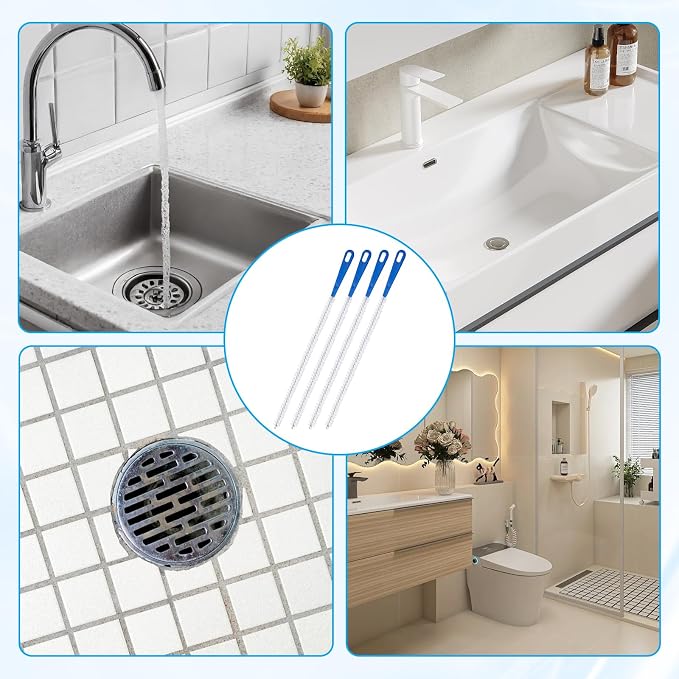 4 Pieces Drain Cleaning Brush, Sink Pipe Cleaners, Drain Brush Pipe Cleaning - Image 5