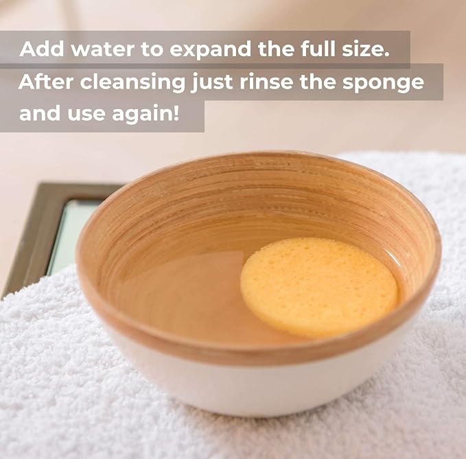 Facial Sponges - 50 Count Compressed Cellulose Face Cleansing and Exfoliating - Image 3