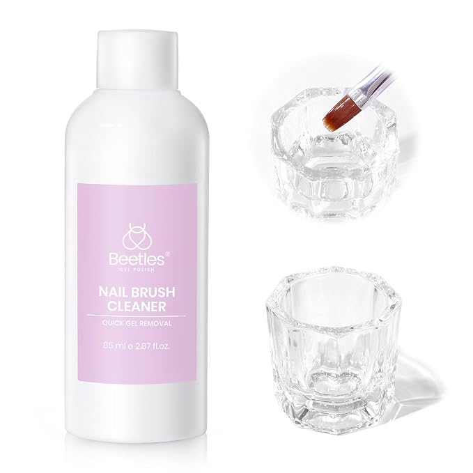 Beetles Nail Art Brushes Cleaner and Conditioner 85ml/2.87 Fl.Oz Nail Brush by beetlesGelPolish