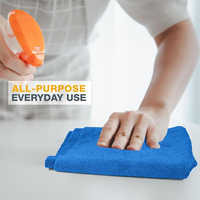Eurow Ultrasonic Cut 300 GSM Microfiber Cleaning Towels, Streak-Free, Ultra - Image 5