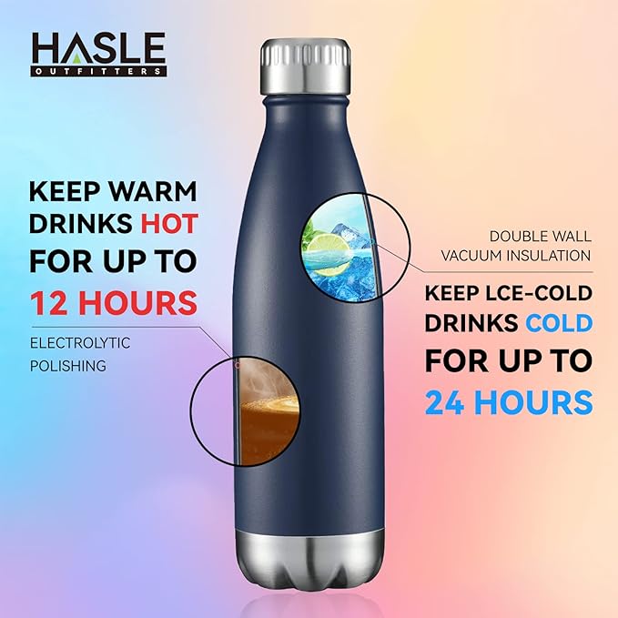 HASLE OUTFITTERS 17oz Stainless Steel Water Bottles Bulk, Vacuum Insulated - Image 4