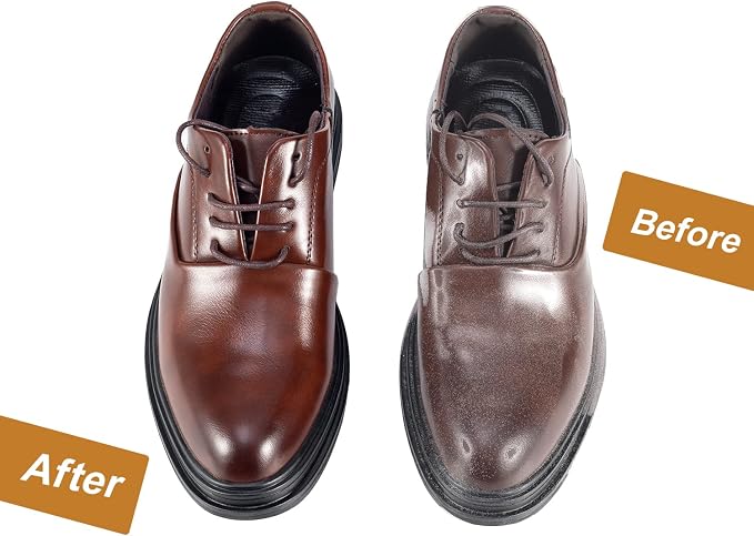 4-Piece Horse Hair Shoe Brush Shine Kit, Shoe Polish Brush, Leather Shoes Boot - Image 4