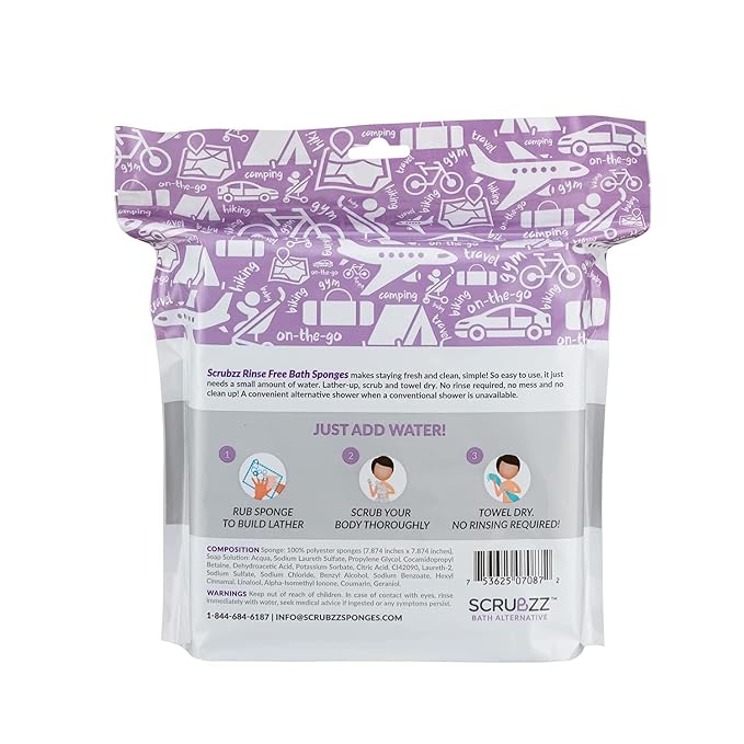 Scrubzz Disposable No Rinse Bathing Wipes - Image 7