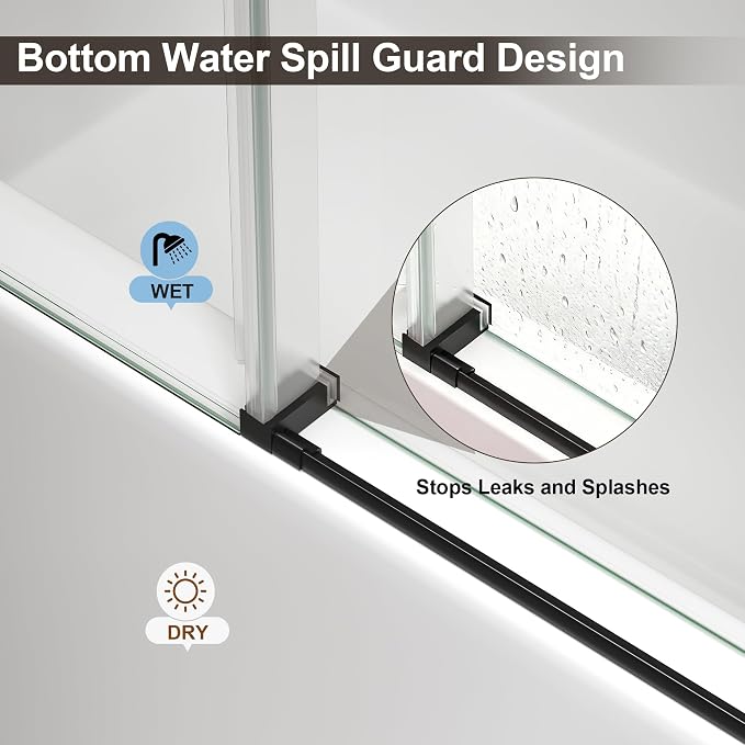 Frameless Bathtub Shower Door, Tub Sliding Door - Image 7