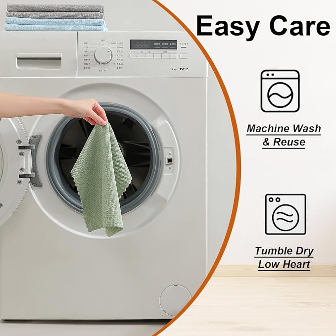 80 Pack Microfiber Cleaning Cloth Roll, Lint Free Rags & Tear Away Reusable - Image 6