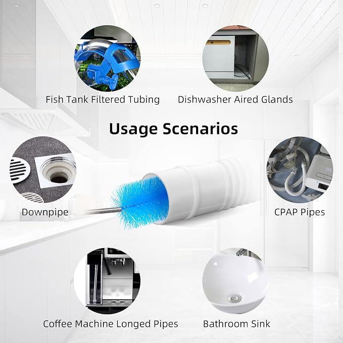 Annhua 39" Pipe Brushes Tube Cleaning Brush Flexible, Feeding Tube Brush Hose - Image 9