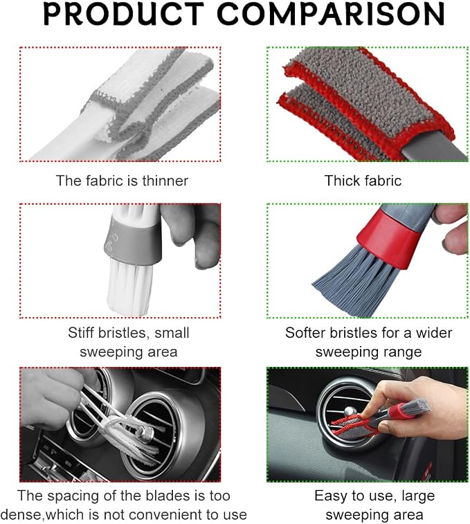 2 PCS Mini Duster for Car Air Vent, Double Ended Automotive Air Vent Microfiber - Image 5