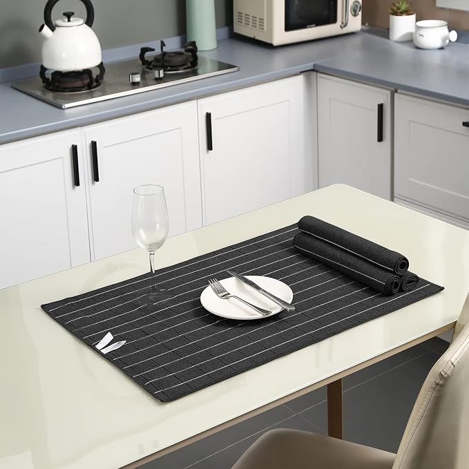 Microfiber Kitchen Towels and Dishcloths Set, 26 X 18 Inch and 12 X 12 Inch - Image 5