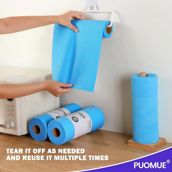 55 Pack Microfiber Cleaning Cloth Roll, Tear Away Reusable Towels, Ultra - Image 6