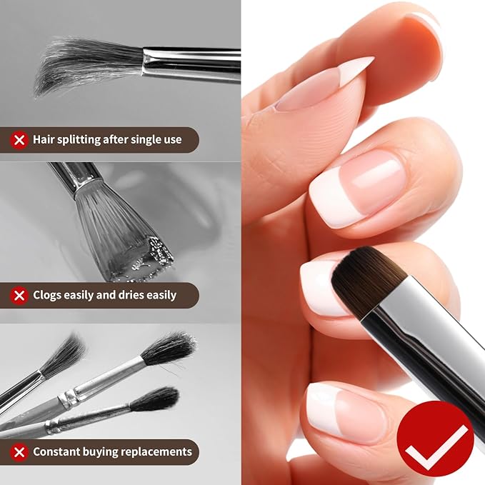 Acrylic Nail Brush for French Tips & Gel Polish Clean Up | Professional - Image 4
