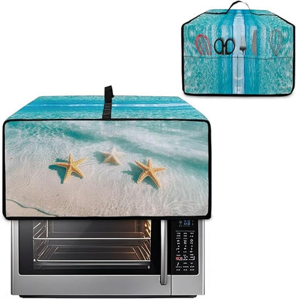 Convection Oven Cover Kitchen Countertop Appliance Covers Washable Convection Microwave Oven Protector 16.5 x 20.5 x 10 inches, M, Beach Starfish Hawaii
