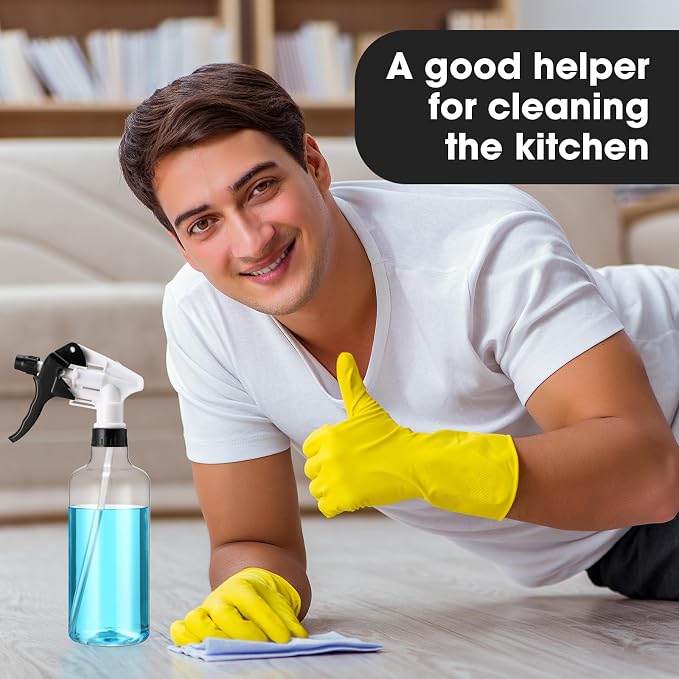 Eccliy 12 Pcs 16 Oz Plastic Spray Bottle, Adjustable Empty Reusable Sprayer - Image 6
