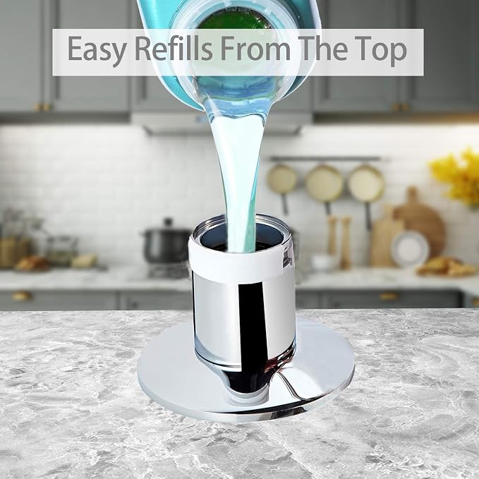 Samodra Sink Soap Dispenser, Metal Pump Head Liquid Lotion Countertop Kitchen - Image 3