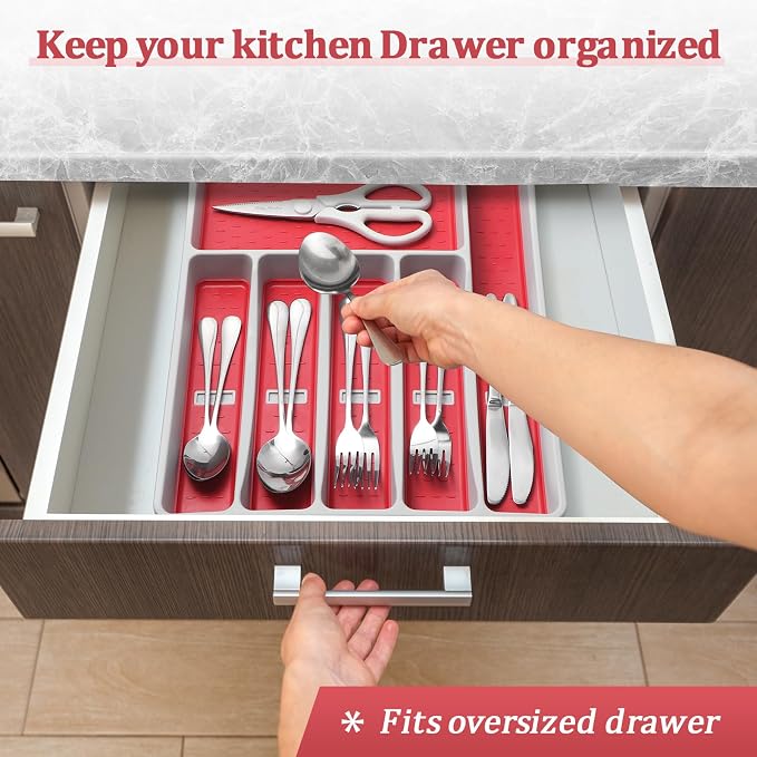 Silverware Organizer with Cutlery Icons，Silverware Tray - Image 6