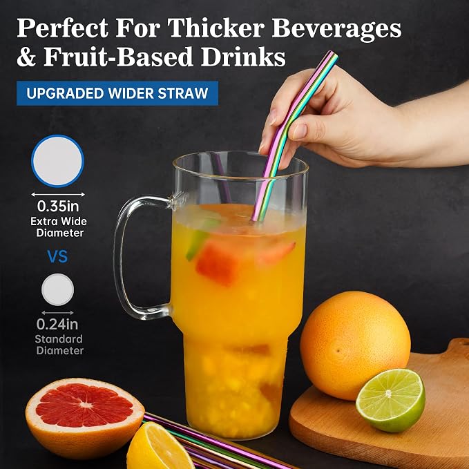 Tomorotec 40oz Straws, Food-Grade, Dishwasher Safe - Image 4