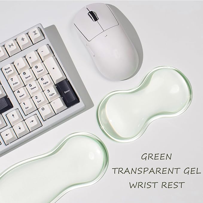 Clear Gel Wrist Rest for Keyboard and Mouse, Cute Ergonomic Wrist Rest for - Image 4