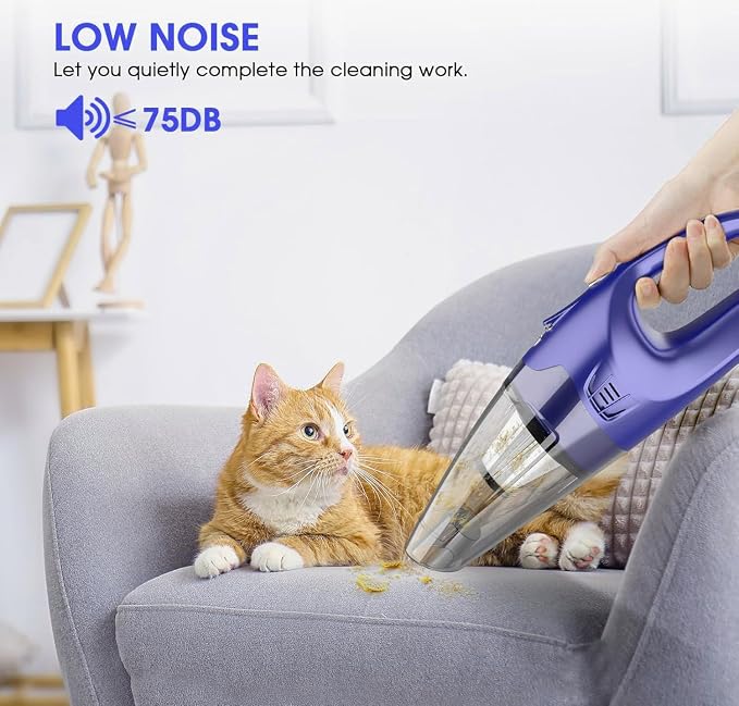 Handheld Vacuum Cordless Rechargeable – 6000Pa Mini Hand Held Vacuum, LED Light - Image 8