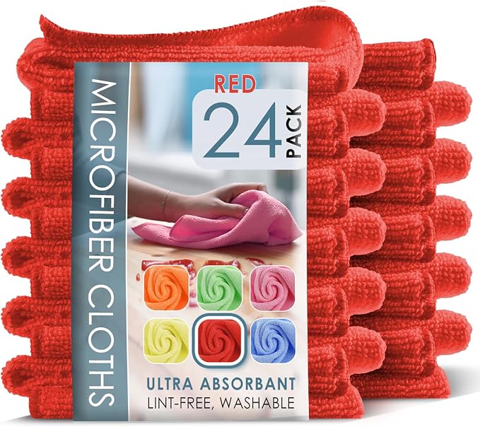 Hearth & Harbor Microfiber Cleaning Cloth, Towels by HearthHarbor