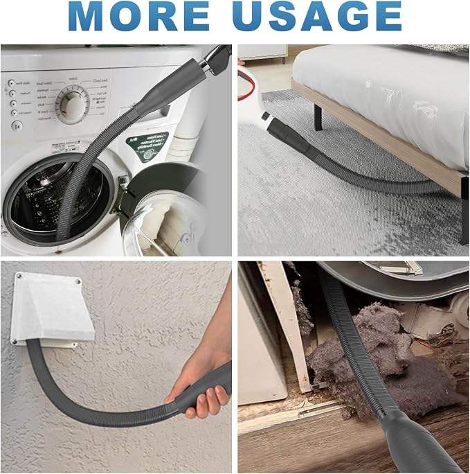 Dryer Vent Cleaner Kit Vacuum Hose Attachment, Quickly Removes Lint, Cleaning - Image 2