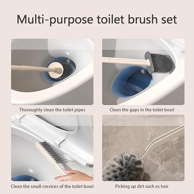 Basaza Toilet Brush and Holder Set Toilet Bowl Cleaning Brush and Holder - Image 7
