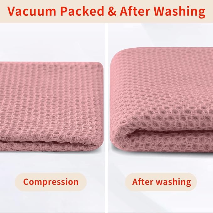 Homaxy 100% Cotton Kitchen Towels and Dishcloths Set, 12 x 12 Inches and 13 x - Image 8