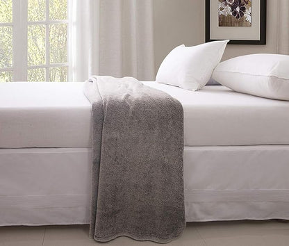 Valea Home Bed Skirt with Split Corners Durable Elegant Luxury Dust Ruffle with Pin Tucking 14 inch Tailored Drop, Full, White