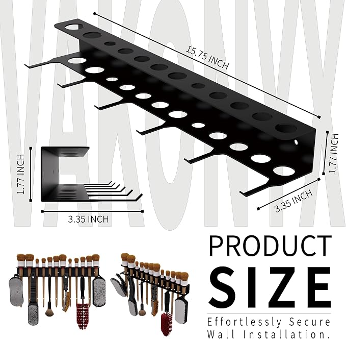 Wall Mount Brush Holder & Tool Hanger Rack - Image 2