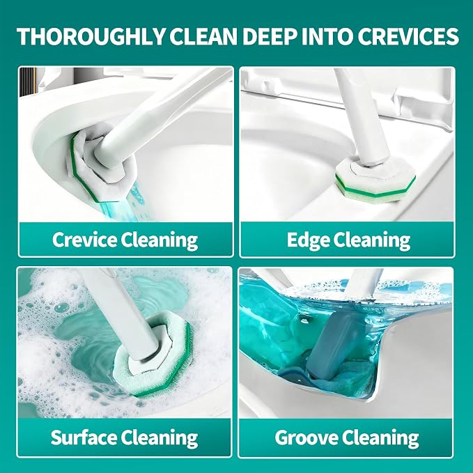 Disposable Toilet Brush, Toilet Bowl Cleaning System - Image 6
