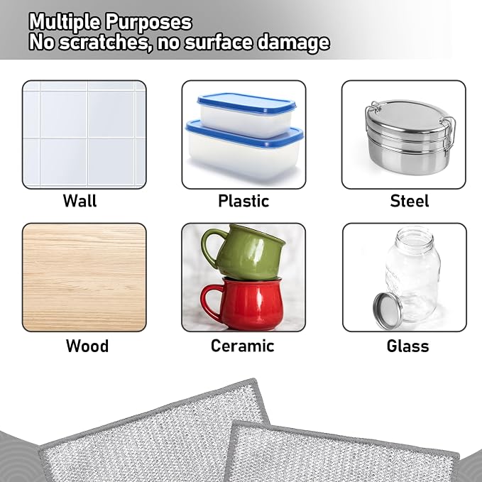 XANGNIER 20 Pcs Multipurpose Wire Dishwashing Rags - Image 7