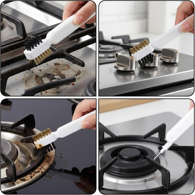 Kitchen Stove Cleaning Brush Scraper Tool Set Heavy Duty Stainless Steel Putty - Image 4