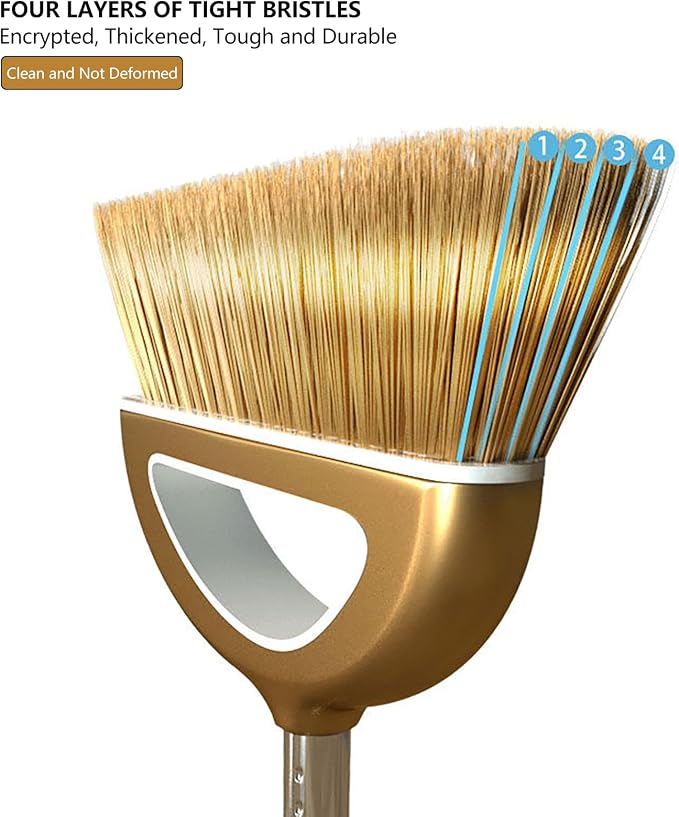 Long Handled Broom and Dustpan Set, 88cm Indoor Broom - Image 4