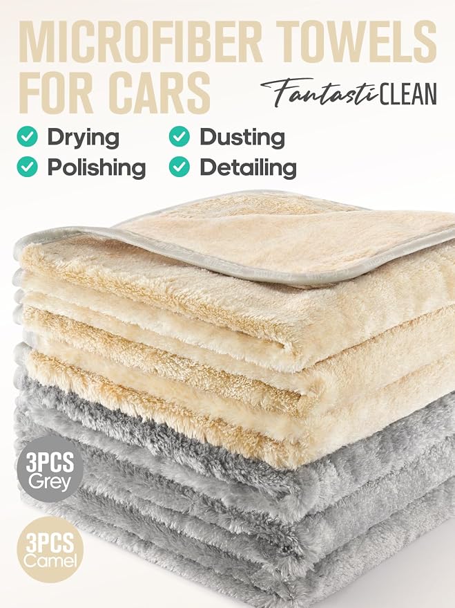 Fantasticlean Microfiber Car Detailing Towels, Car Drying Towel - Image 2