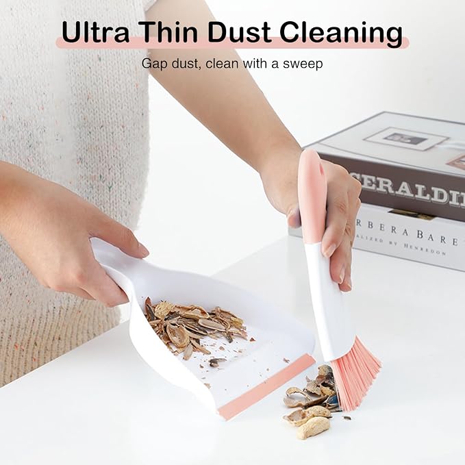 NACENA Mini Dustpan and Brush Set 2 Pack, Small Broom and Dustpan Set Dust Pan - Image 6