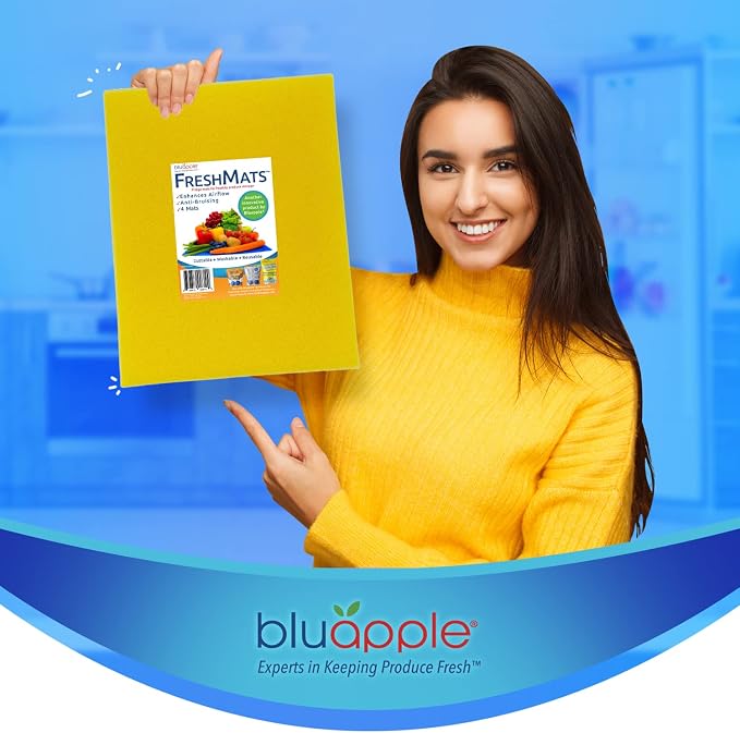 Bluapple FreshMats, Refrigerator Bin Liner, Fridge Drawer Mats, Crisper Life - Image 7