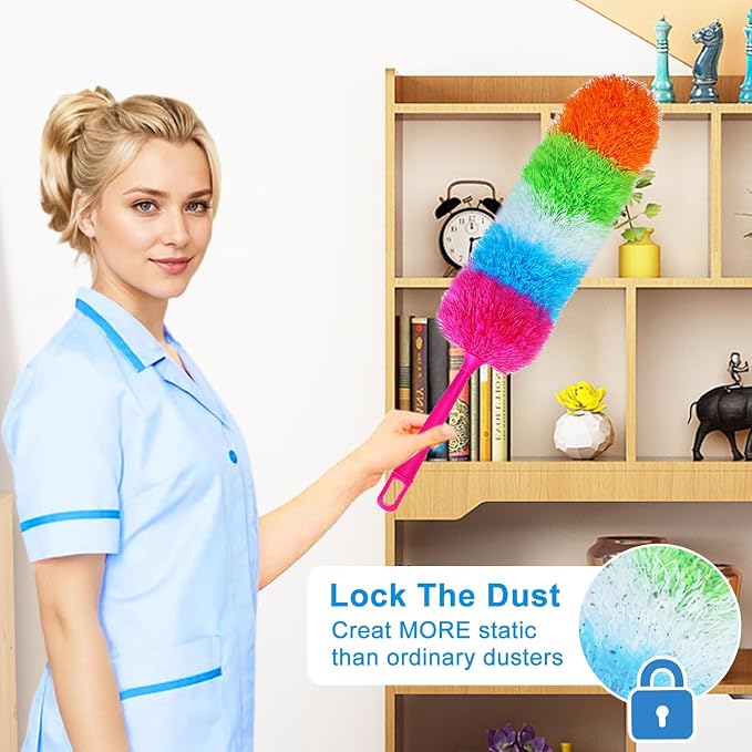2 Pack Microfiber Hand Dusters, Bendable and Washable, Feather Duster - Image 6