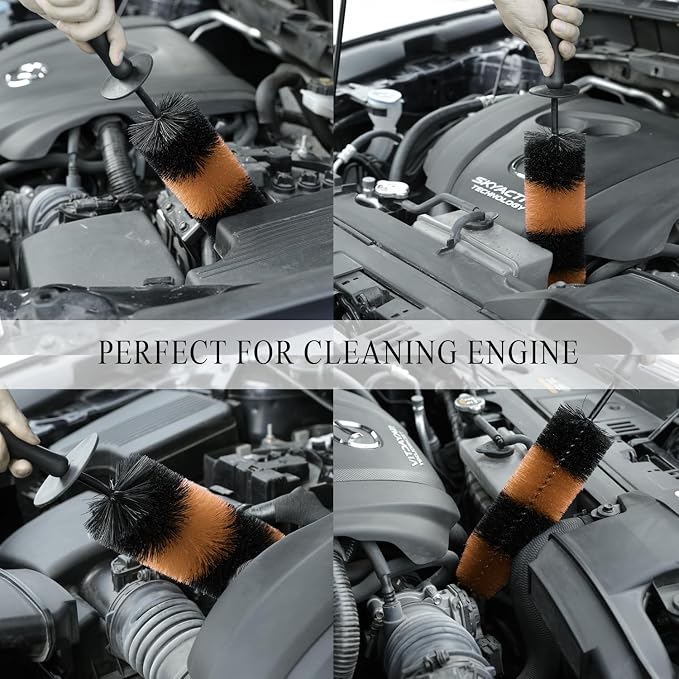 TAKAVU Master Wheel & Tire Brush, Easy Reach Wheel and Rim Detailing Brush Long - Image 6
