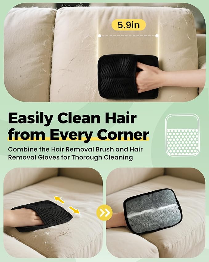 Carpet Rake for Pet Hair Removal Tool - 4 in 1 Pet Hair Remover Kit for Dog Cat - Image 7
