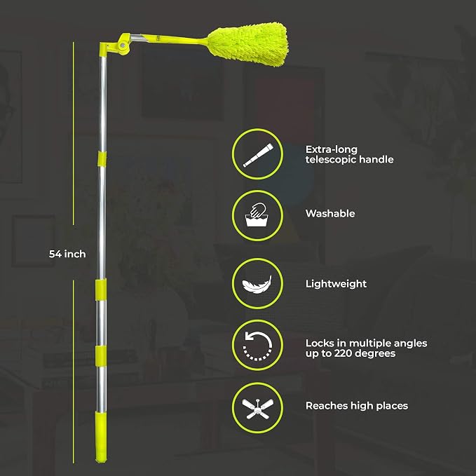 Microfiber Ceiling Fan Duster and Cleaner, - Image 2