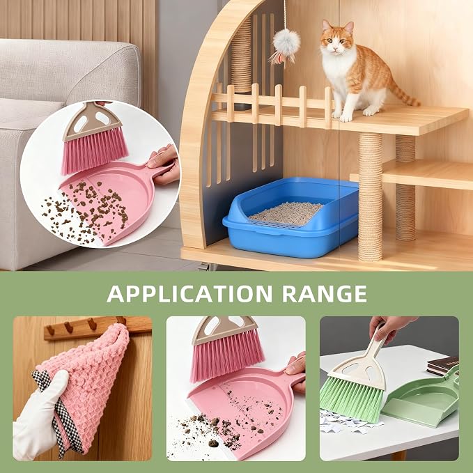 6Pcs Small Dust Pan and Brush Set - Image 6
