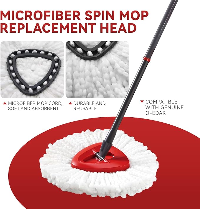 4 Pack Mop Heads Replacements, EasyWring Mop Head Refills - Image 6