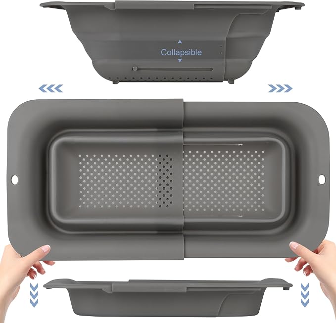 ROTTOGOON 7Qt Collapsible Colander Strainer, Expandable Over the Sink Colander by ROTTOGOON