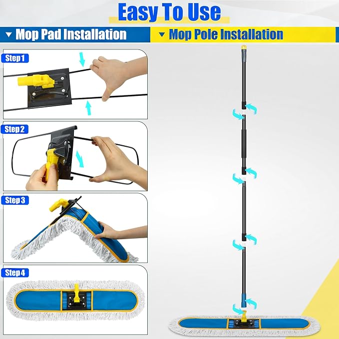 36" Commercial Dust Mop for Floor Cleaning - Image 7