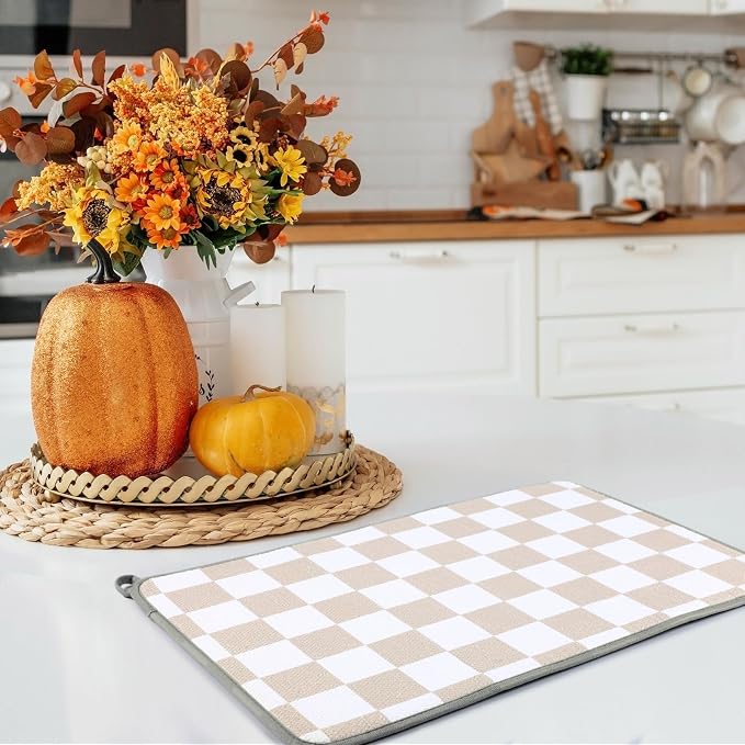 Zonon Dish Drying Mat for Kitchen Counter 16 x 24 Microfiber Absorbent Dish - Image 7