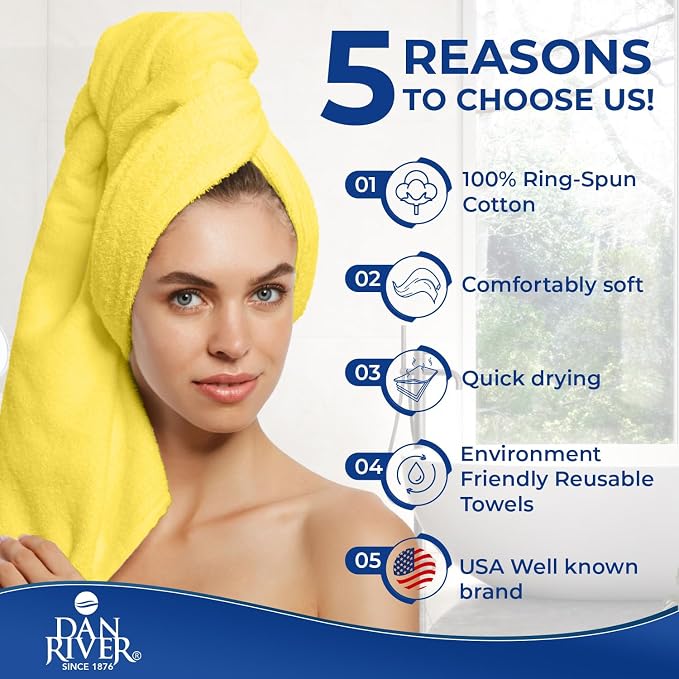 DAN River 8 PC Luxury Bath Towels - Image 5