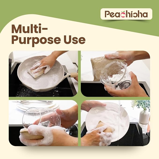 Bamboo Sponges for Dish Washing Reusable Dish Sponge Multi Use Kitchen Sponges - Image 6