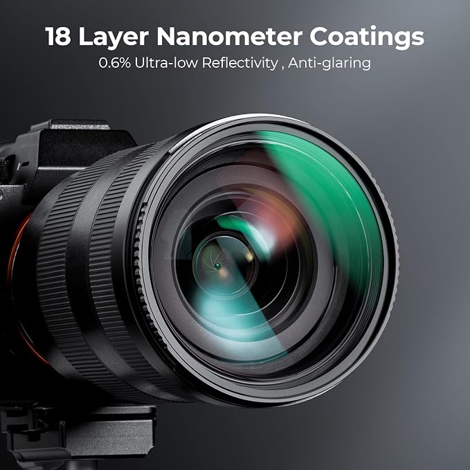 K&F CONCEPT 77mm MCUV Lens Protection Filter 18 Multi-Coated Camera Lens UV - Image 3