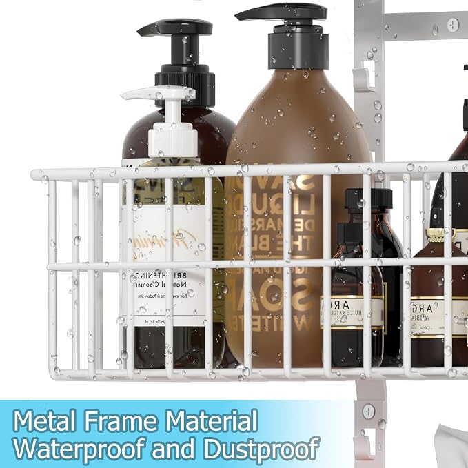 Adjustable Over The Door Organizer, Metal Hanging Door Organizer - Image 9