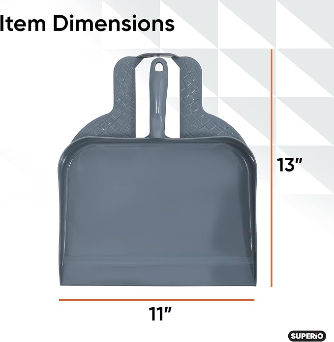 Superio Heavy Duty Plastic Step-on Dustpan - Image 2